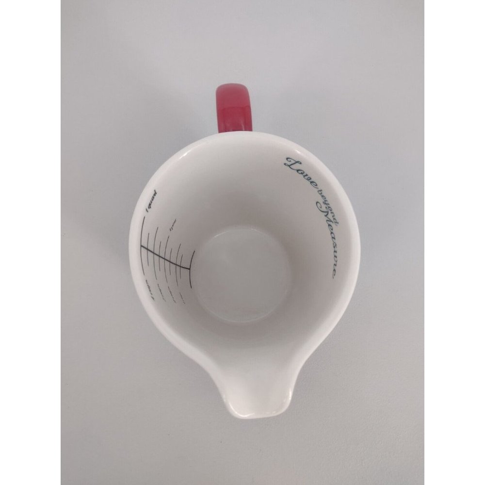 Pioneer Woman Measuring Cup Pitcher Ceramic Floral Love Beyond Measure - Picture 5 of 6